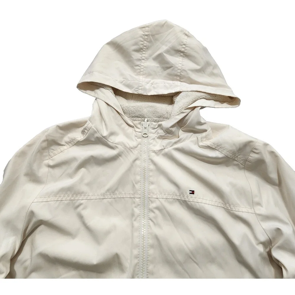 Tommy Hilfiger Girl Reversible Fleece Hooded‎ Jacket Size M